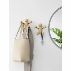 Umbra Woody Wandhaken - 16x9,5x14 Cm - Black/natural -qeeboo shop unnamed file 117