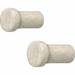 Blomus LAMURA Wandhaken Im 2er-Set - 2er-Set - 4x1,7x1,7 Cm - Mourning Dove