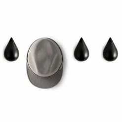 Normann Copenhagen Dropit Haken-Set M - 2er-Set - 9,3 X 6,0 X 9,0 Cm - Black -qeeboo shop unnamed file 132
