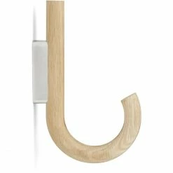 Gejst Design Gejst Hook Garderobenhaken - 2x12,8x19 Cm - Oak/chrome