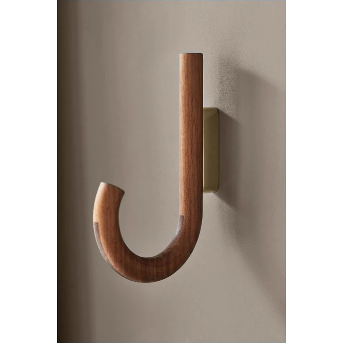 Gejst Design Gejst Hook Garderobenhaken - 2x12,8x19 Cm - Walnut/brass 2 Gejst Design Gejst Hook Garderobenhaken - 2x12,8x19 Cm - Walnut/brass – Bild 2