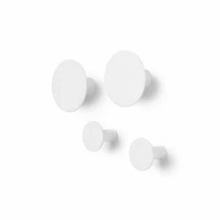 Blomus PONTO Wandhaken 4er-Set - 2 St. à ø 8,5 X T 4,5 Cm + 2 St. à ø 5,0 X T 4,5 Cm - Lily White