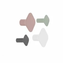 Present Time PT LIVING Elegant Earth Wandhaken Im 4er-Set - 7x7 / 4,2x4,2 Cm - Multi