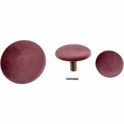 House Nordic Giza Wandhaken - 3er-Set - 2 Stück à 6x8x10 Cm + 5x5x5 Cm - Rose Velvet