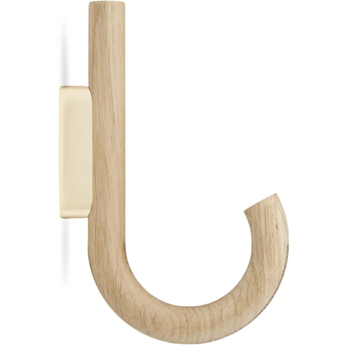 Gejst Design Gejst Hook Garderobenhaken - 2x12,8x19 Cm - Oak/brass 1 Gejst Design Gejst Hook Garderobenhaken - 2x12,8x19 Cm - Oak/brass