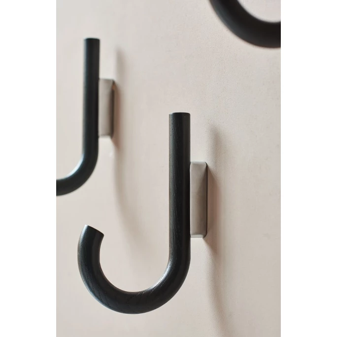 Gejst Design Gejst Hook Garderobenhaken - 2x12,8x19 Cm - Black/chrome 2 Gejst Design Gejst Hook Garderobenhaken - 2x12,8x19 Cm - Black/chrome – Bild 2