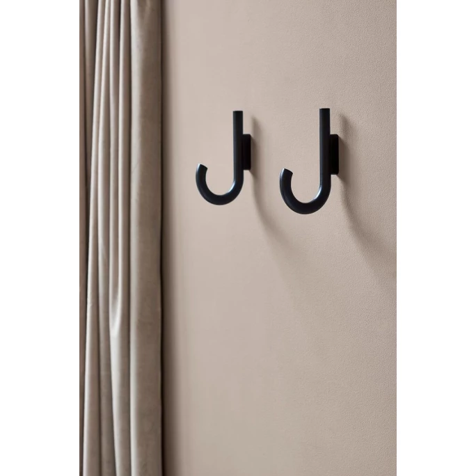 Gejst Design Gejst Hook Garderobenhaken - 2x12,8x19 Cm - Black/black Chrome 3 Gejst Design Gejst Hook Garderobenhaken - 2x12,8x19 Cm - Black/black Chrome – Bild 3