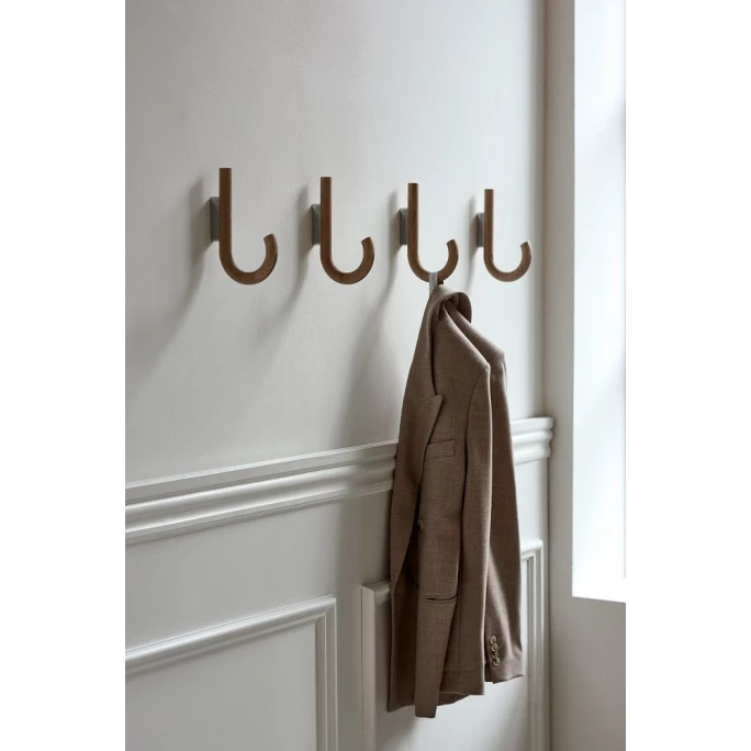 Gejst Design Gejst Hook Garderobenhaken - 2x12,8x19 Cm - Walnut/chrome 3 Gejst Design Gejst Hook Garderobenhaken - 2x12,8x19 Cm - Walnut/chrome – Bild 3