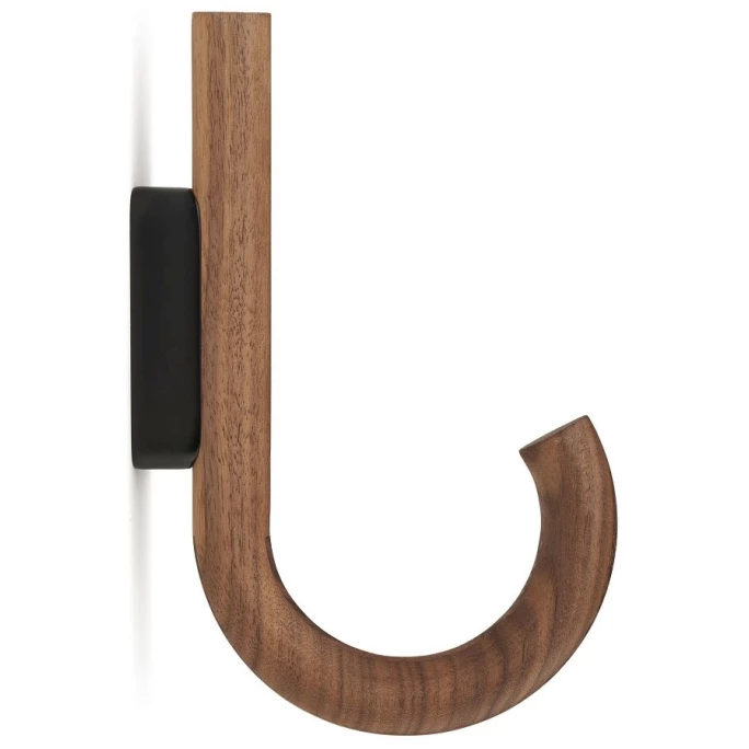 Gejst Design Gejst Hook Garderobenhaken - 2x12,8x19 Cm - Walnut/black 1 Gejst Design Gejst Hook Garderobenhaken - 2x12,8x19 Cm - Walnut/black