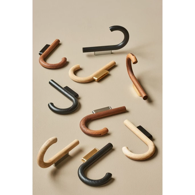 Gejst Design Gejst Hook Garderobenhaken - 2x12,8x19 Cm - Walnut/black 3 Gejst Design Gejst Hook Garderobenhaken - 2x12,8x19 Cm - Walnut/black – Bild 3