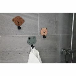 Lind DNA BEAR Nupo KIDS HOOKS Wandhaken - 4er-Set - 4er-Set: 7,5x6 Cm - Light Grey -qeeboo shop unnamed file 358