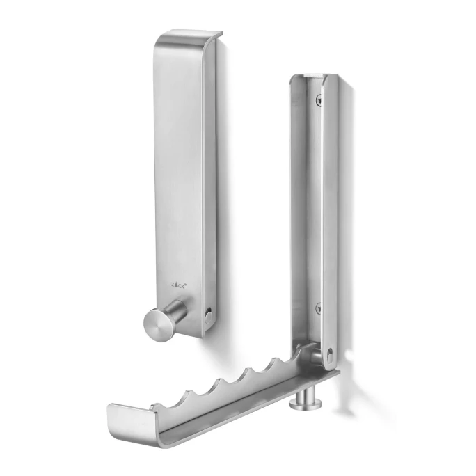 ZACK CANZO Klapp-Garderobe - 6 X 23 X 4 Cm - Edelstahl 2 ZACK CANZO Klapp-Garderobe - 6 X 23 X 4 Cm - Edelstahl – Bild 2