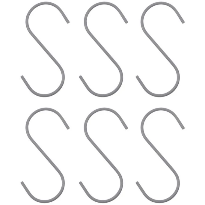 House Doctor Snap S-Haken - 6er-Set - 6er-Set - 4,8x0,5x10 Cm - Silberfarben 1 House Doctor Snap S-Haken - 6er-Set - 6er-Set - 4,8x0,5x10 Cm - Silberfarben