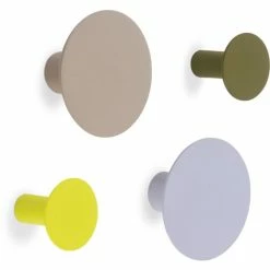 Remember Wandhaken-Set 4-teilig - 2 X Ø 4,7 Cm - Tiefe 4,7 Cm + 2 X Ø 8,3 Cm - Tiefe 4,7 Cm - Tulip