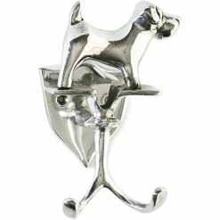 Riviera Maison Rivièra Maison Happy Dog Wandhaken - 9x10x16 Cm - Silberfarben