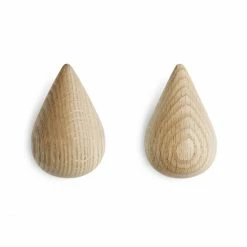 Normann Copenhagen Dropit Haken-Set M - 2er-Set - 9,3 X 6,0 X 9,0 Cm - Nature