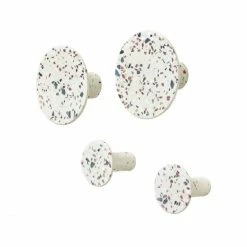Blomus PONTO Wandhaken 4er-Set - Ø 8,5 Cm - Ø 5 Cm - Terazzo Colored