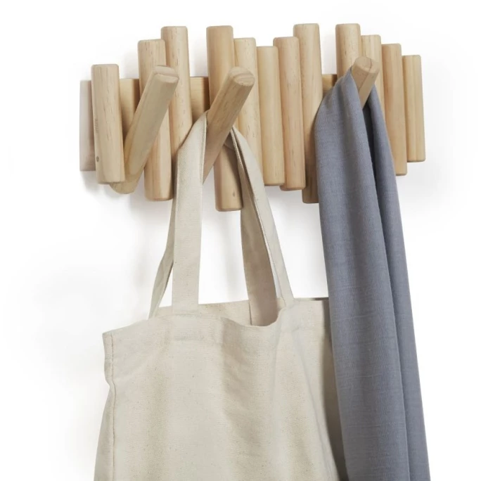 Umbra Picket Wandgarderobe - 4,14 X 16,84 X 37,79 Cm - Natural 5 Umbra Picket Wandgarderobe - 4,14 X 16,84 X 37,79 Cm - Natural – Bild 5