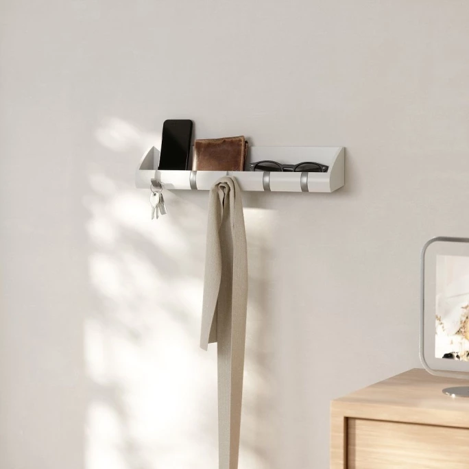Umbra Cubby Multifunktionale Wandablage - 43x7x8 Cm - White 6 Umbra Cubby Multifunktionale Wandablage - 43x7x8 Cm - White – Bild 6