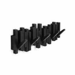 Umbra Stäbchen Garderobenhaken - 49x18 Cm - Tiefe 3 Cm - Black -qeeboo shop unnamed file 499