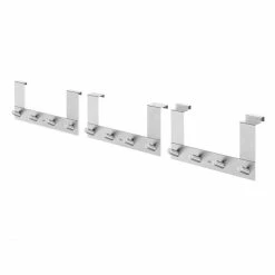 ZACK EXIT Türhakenleiste Für Stärken Von 16-19 Mm - 27 X 13,5 Cm, Haken Je ø 1,5 X L 4 Cm - Edelstahl Matt -qeeboo shop unnamed file 513