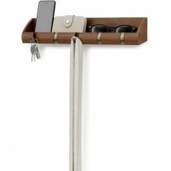 Umbra Cubby Multifunktionale Wandablage - 43x7x8 Cm - Walnut/warm Gold -qeeboo shop unnamed file 526