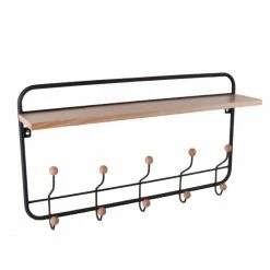 Present Time Coat Garderobenleiste Mit Ablagefläche - 56 X 36 X 14 Cm - Schwarz -qeeboo shop unnamed file 572