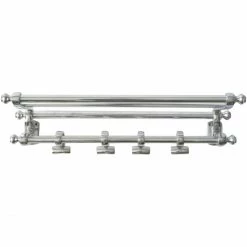 Riviera Maison Rivièra Maison Canadian Rail Road Wandgarderobe - 77x30x18 Cm - Silberfarben