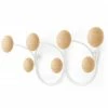 Umbra Dotsy 7 Wandhaken-Garderobe - 43x10x17 Cm - White/natural -qeeboo shop unnamed file 631