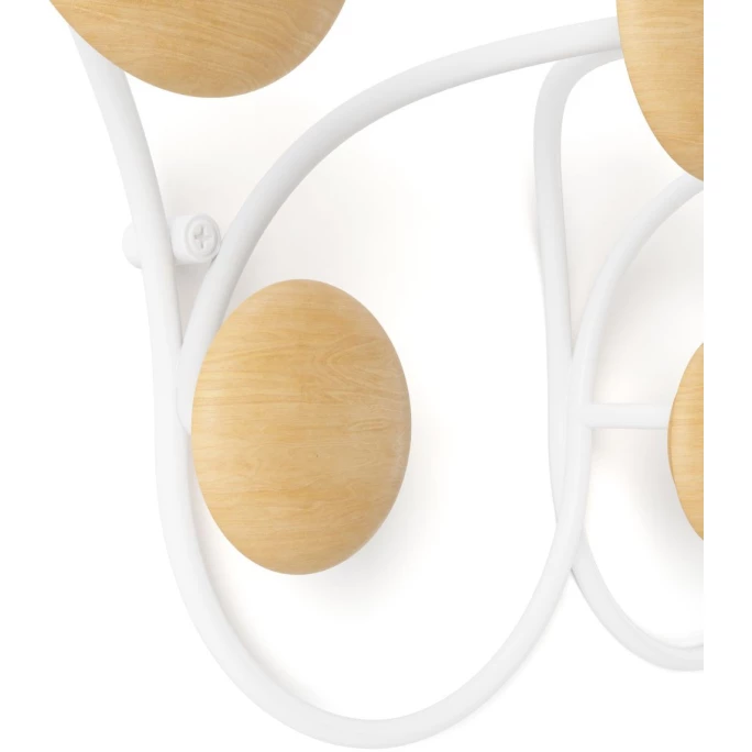 Umbra Dotsy 7 Wandhaken-Garderobe - 43x10x17 Cm - White/natural 4 Umbra Dotsy 7 Wandhaken-Garderobe - 43x10x17 Cm - White/natural – Bild 4