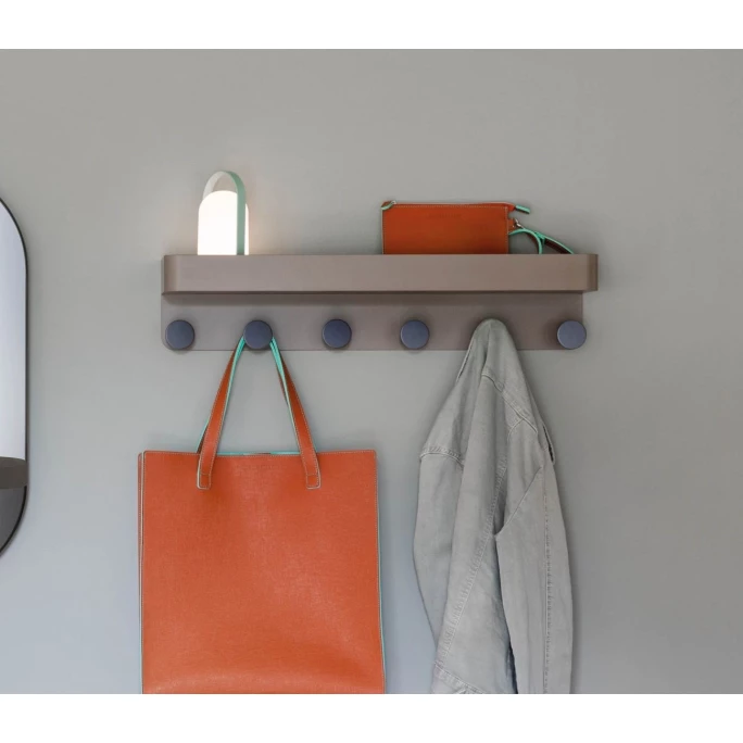 Remember Wandgarderobe Mit Ablage - 60x11,8x13,0 Cm - Taupe 2 Remember Wandgarderobe Mit Ablage - 60x11,8x13,0 Cm - Taupe – Bild 2