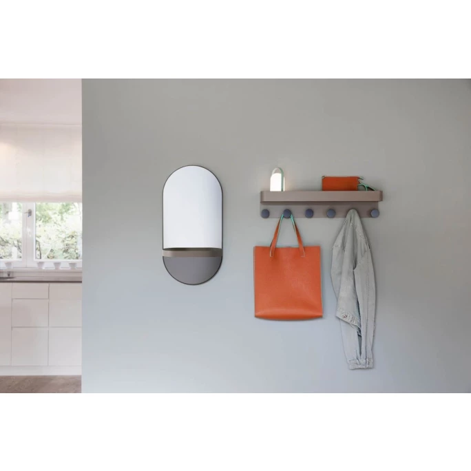 Remember Wandgarderobe Mit Ablage - 60x11,8x13,0 Cm - Taupe 3 Remember Wandgarderobe Mit Ablage - 60x11,8x13,0 Cm - Taupe – Bild 3