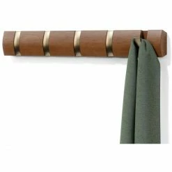 Umbra Flip Wandgarderobe - 51x6x3 Cm - Walnut/gold 7 Umbra Flip Wandgarderobe - 51x6x3 Cm - Walnut/gold -qeeboo shop unnamed file 647