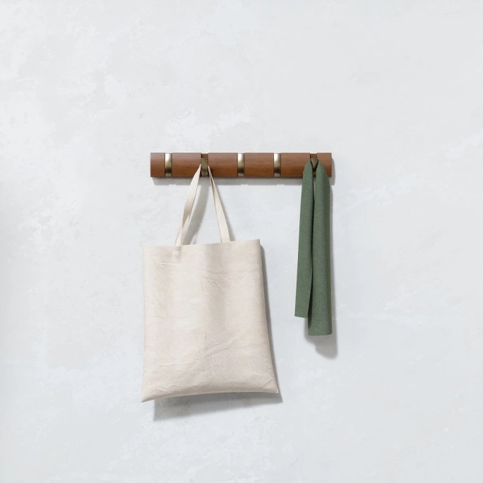 Umbra Flip Wandgarderobe - 51x6x3 Cm - Walnut/gold 4 Umbra Flip Wandgarderobe - 51x6x3 Cm - Walnut/gold – Bild 4