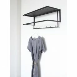 Kristina Dam Studio Grid Wandgarderobe - 75x28x28 Cm - Black -qeeboo shop unnamed file 710