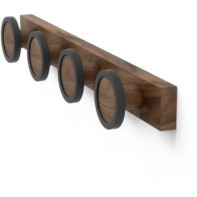 Umbra Hub Garderobenleiste - 50x5x7 Cm - Black/walnut 3 Umbra Hub Garderobenleiste - 50x5x7 Cm - Black/walnut – Bild 3