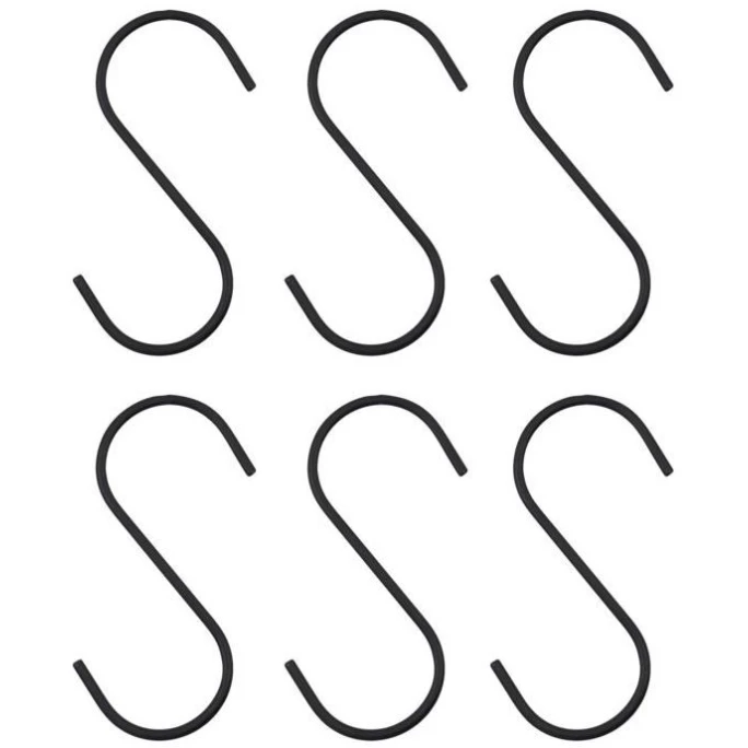 House Doctor Snap Haken 6er-Set - 4,8x0,5x10 Cm - Schwarz 1 House Doctor Snap Haken 6er-Set - 4,8x0,5x10 Cm - Schwarz