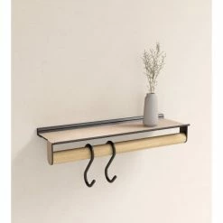 Lind DNA Bull SLIM RAILS Regal/Kleiderstange - 14x45 Cm - Warm Grey -qeeboo shop unnamed file 752