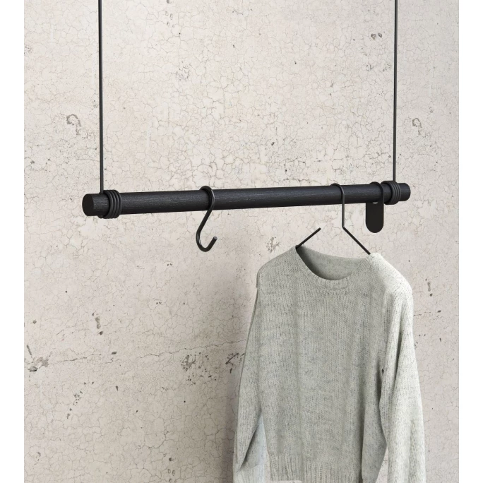 Lind DNA Cord SWINGS Kleiderständer/Schaukel - Länge: 80 Cm - Black/black 2 Lind DNA Cord SWINGS Kleiderständer/Schaukel - Länge: 80 Cm - Black/black – Bild 2