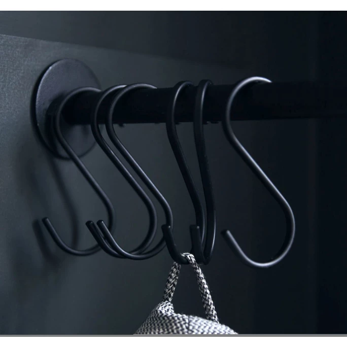 House Doctor Snap Haken 6er-Set - 4,8x0,5x10 Cm - Schwarz 3 House Doctor Snap Haken 6er-Set - 4,8x0,5x10 Cm - Schwarz – Bild 3