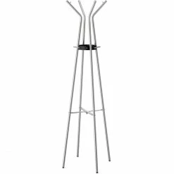 ZACK TEROS Garderobenständer - Ø 54 Cm - Höhe 175 Cm - Edelstahl Matt