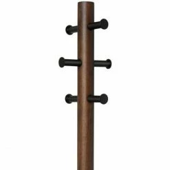 Umbra Pillar Garderobenständer Mit Hocker - ø 50 Cm - Höhe 165 Cm - Black/walnut -qeeboo shop unnamed file 880