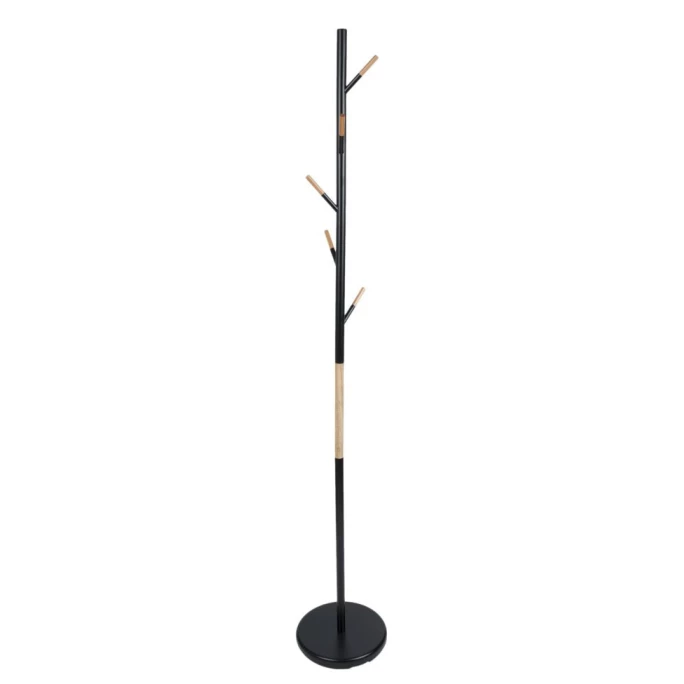 Leitmotiv Fushion Garderobenständer - Ø 28 Cm - Höhe 177 Cm - Black / Rubber Wood 1 Leitmotiv Fushion Garderobenständer - Ø 28 Cm - Höhe 177 Cm - Black / Rubber Wood