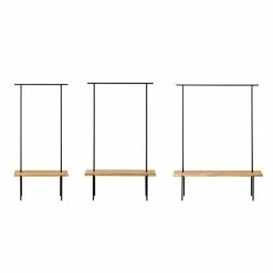 Weld & Co Eiche 01 Garderobe - S - B 90 Cm - T 40 Cm - H 190 Cm - Eiche Natur, Metall Schwarz -qeeboo shop unnamed file 926