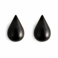 Normann Copenhagen Dropit Haken-Set S - 2er-Set - 7,7 X 5,0 X 8,0 Cm - Black