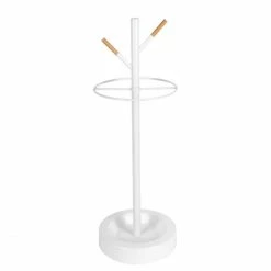 Leitmotiv Fushion Regenschirmständer - Ø 25,5 Cm - Höhe 74 Cm - White / Rubber Wood